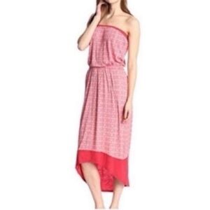 NEW Velvet by Graham & Spencer strapless maxi high-low dress NWT